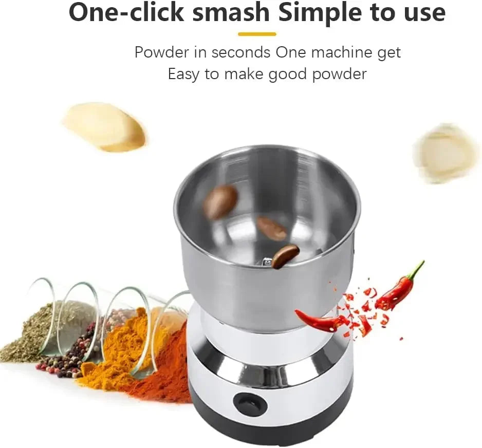 4-Blade Electric Coffee & Grain Grinder — Multifunctional Nut, Bean & Spice Blender