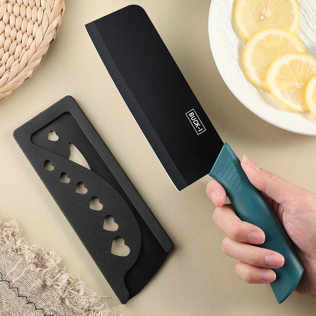 Kitchen Knife Set with Covers – Utility, Chef & Fruit Knife for Cutting Meat, Vegetables & More