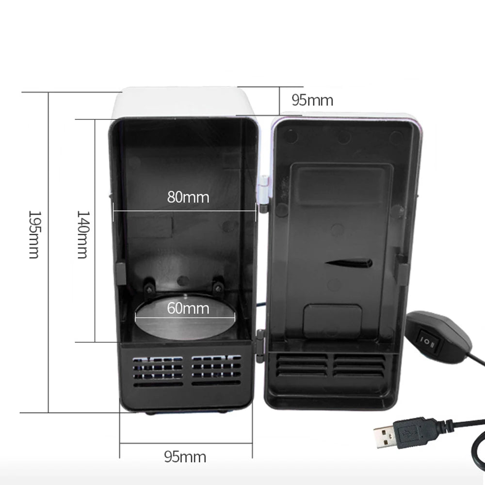 USB Mini Portable Refrigerator – Beverage Cooler & Warmer for Car, Laptop & Office