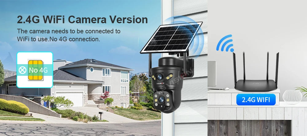 8MP Dual Lens Solar Security Camera – 4G/WiFi, PTZ 355°, PIR Human Detection, Night Vision | Outdoor CCTV