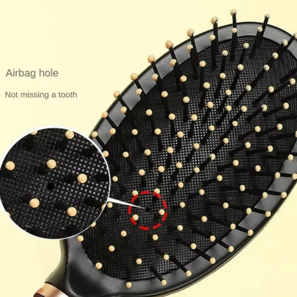 Air Cushion Hairbrush – Soft Nylon Bristle Scalp Massage Detangler for Wet & Dry Hair