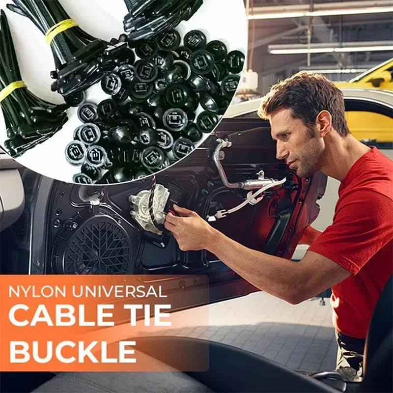 Push. Lock. Done. — ABS Nylon Cable Tie Buckle Clips | Mudguard, Fender & Trunk Lining Fasteners, Self-Locking, 5–200pcs