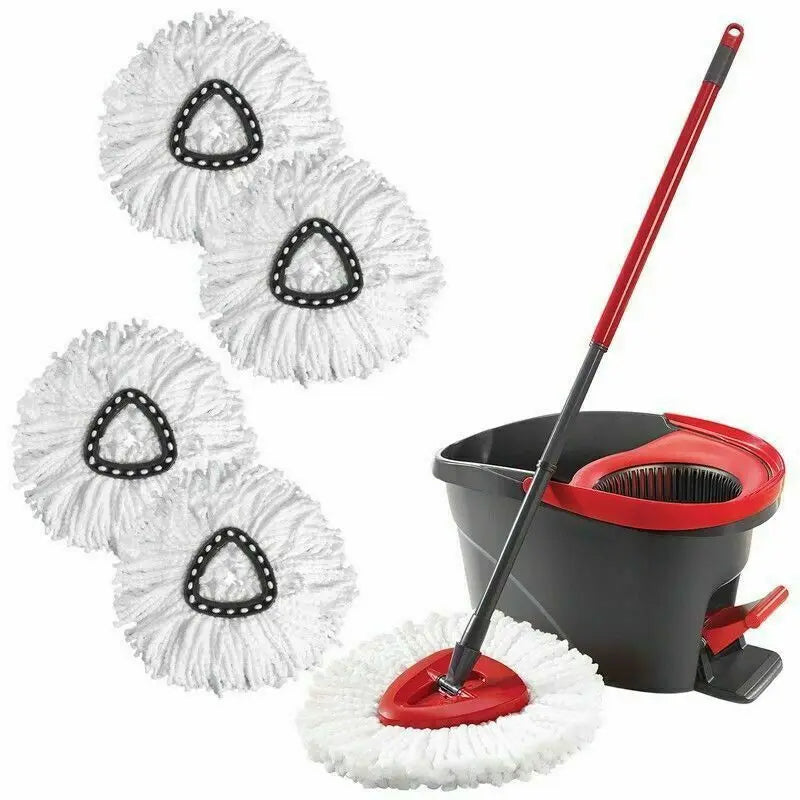 360° Spin Mop Microfiber Replacement Refill Head — Easy Wring 2-in-1 Turbo Floor Mop Refill