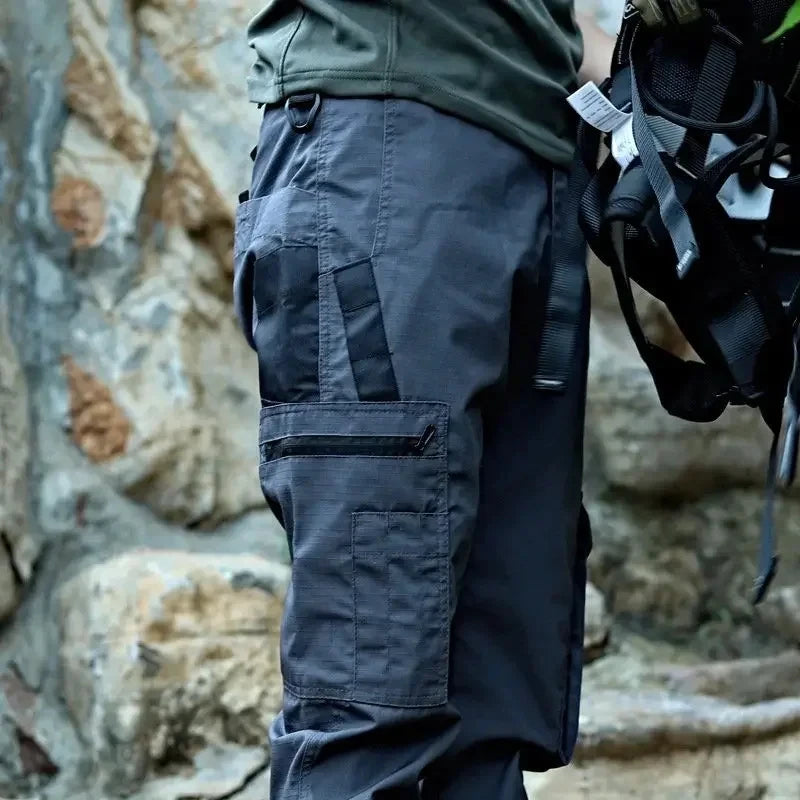 Men's Tactical Waterproof Multi-Pocket Cargo Pants — Durable Outdoor Work Trousers