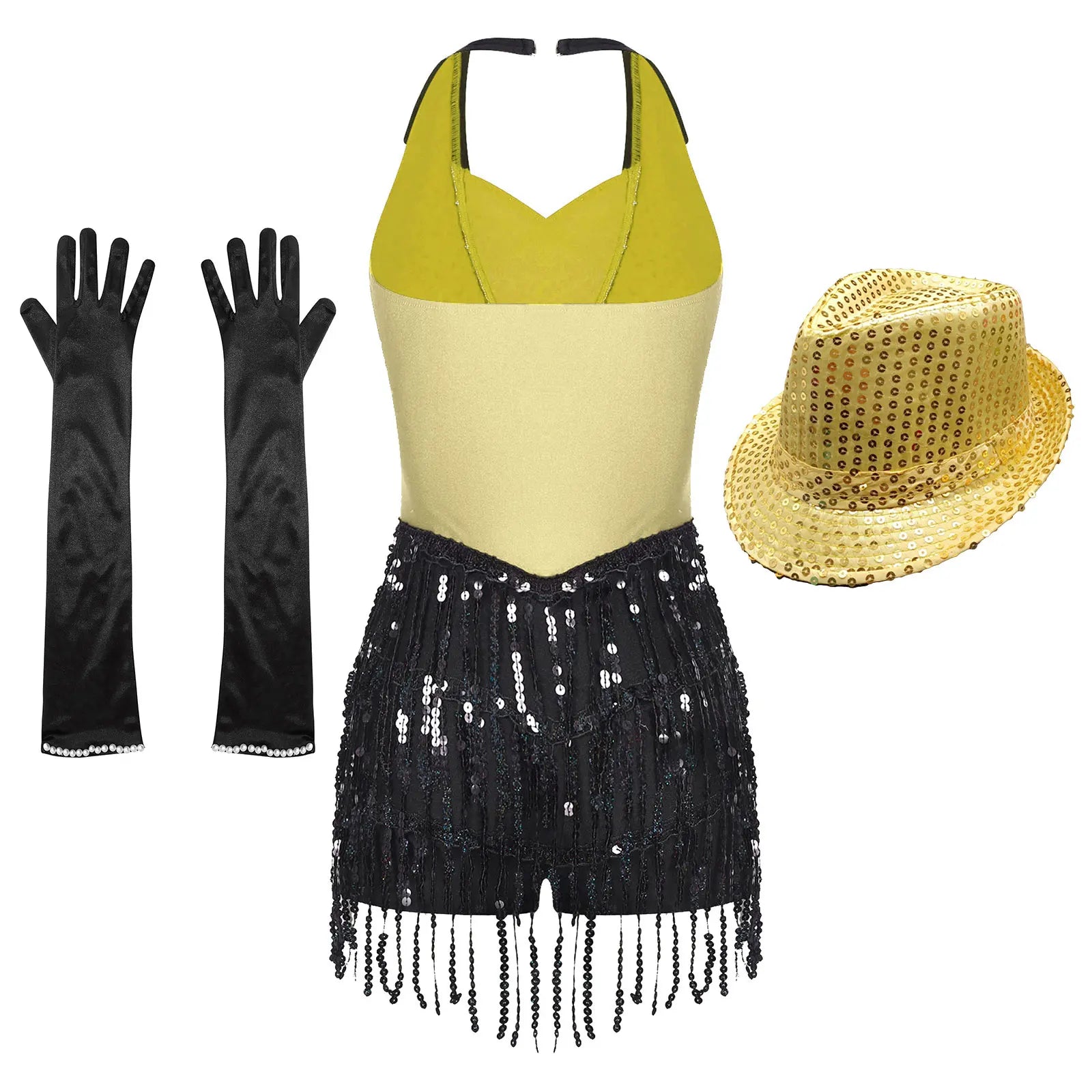 Women's Sequin Dance Dress – Shiny Sleeveless Latin Jazz Tango Salsa Leotard Bodysuit Outfit