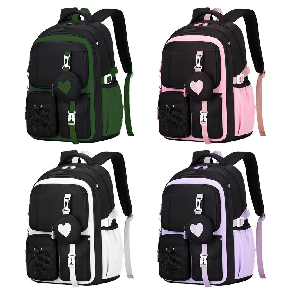 Nylon School Backpack – Multi-Pocket Everyday Bag