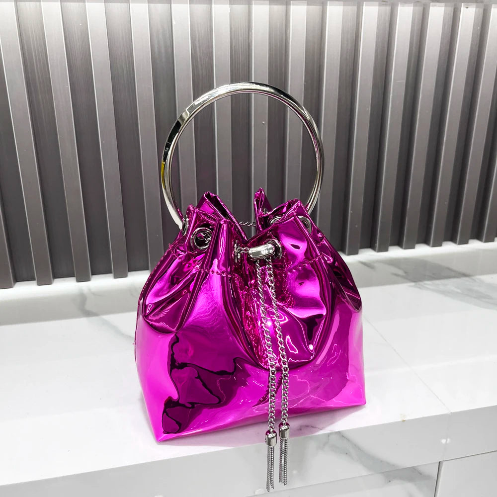 Luxury Evening Clutch Bucket Bag – Designer Shoulder Purse for Banquet & Party