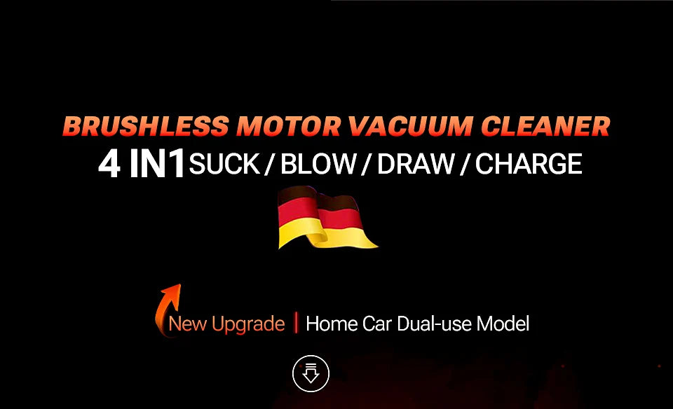 SZUK C012MAX Cordless Car Vacuum Cleaner – Strong Suction Wireless Handheld & Air Blower