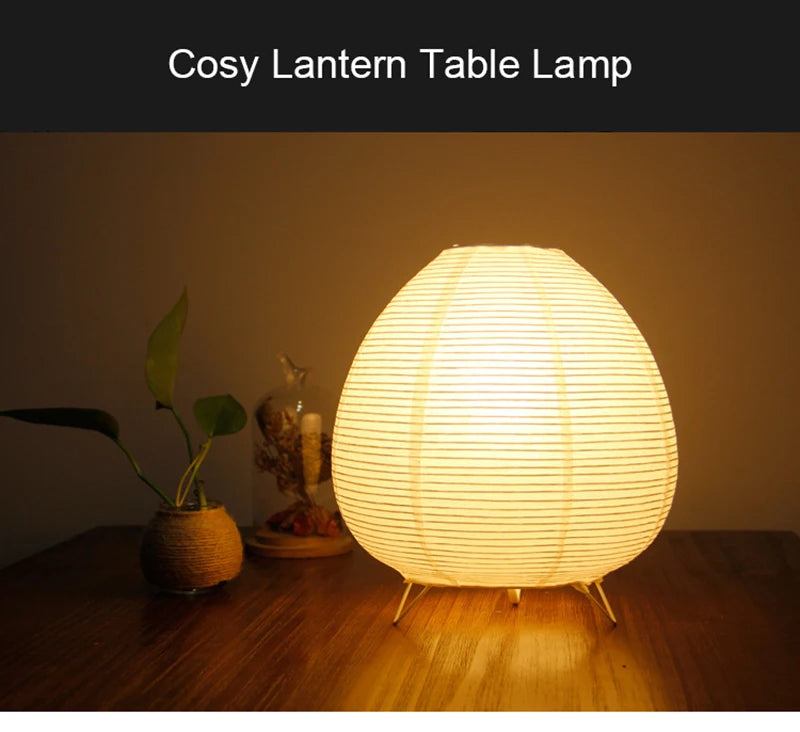 Rice Paper Table Lamp – White Lantern Design
