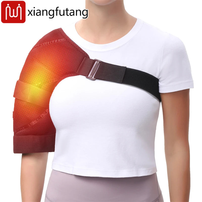 Electric Heated Shoulder Massage Pad – Vibration Wrap with 3 Modes for Fatigue & Joint Relief