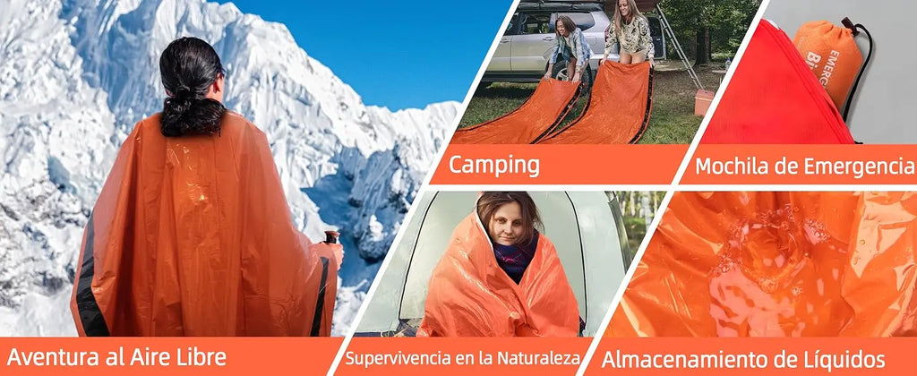 Emergency Mylar Survival Sleeping Bag – Thermal Bivy Sack, Lightweight Waterproof Shelter for Camping & Hiking