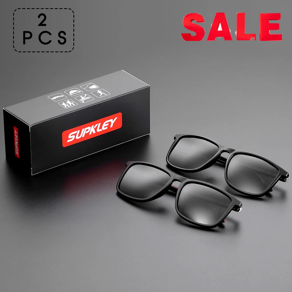 SUPKLEY Men's Polarized Square Sports Sunglasses