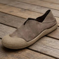 Men's Wide Toe Retro Leather Loafers — Soft Flat