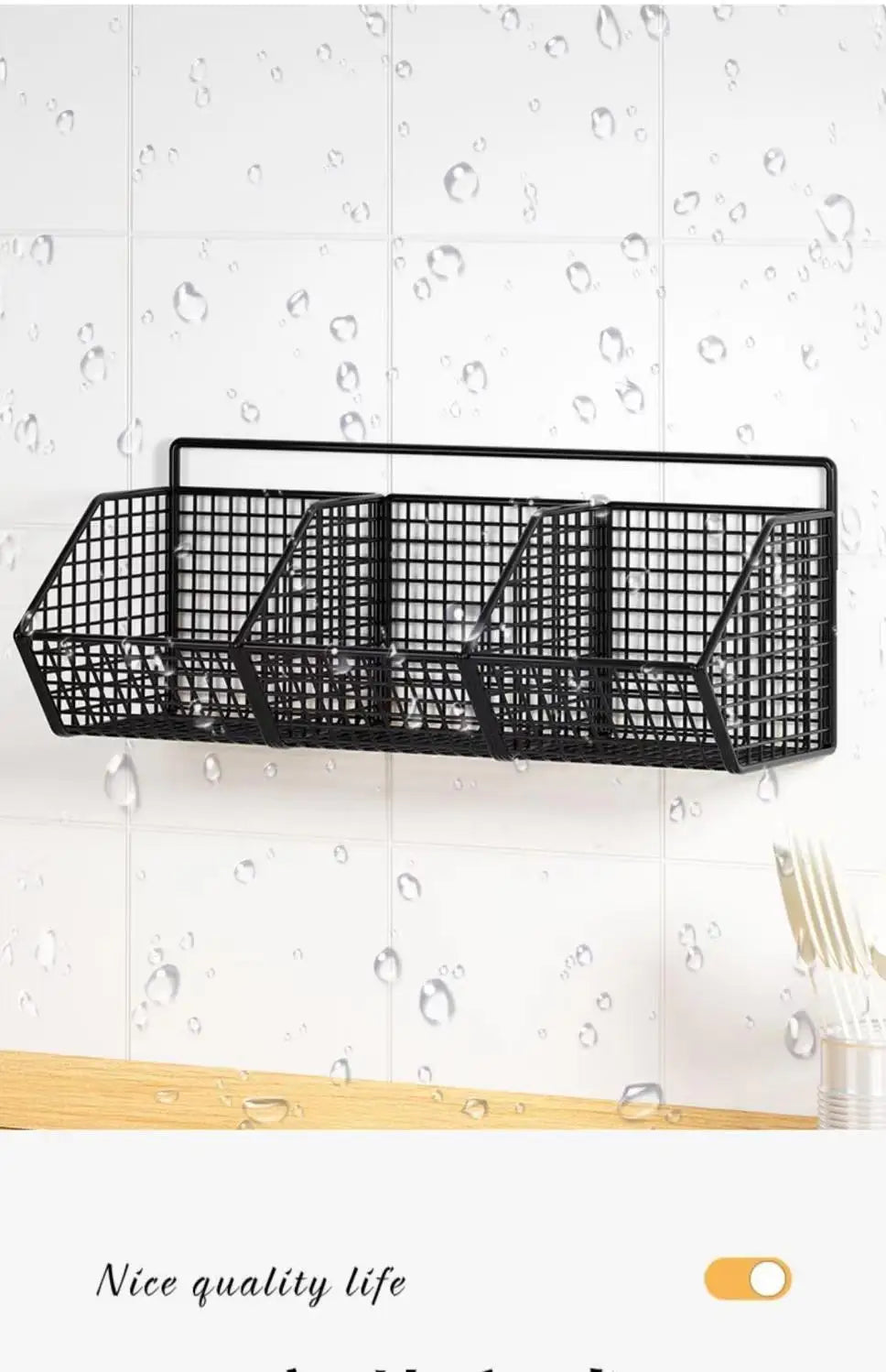 Wall-Mounted Kitchen Storage Rack — Vegetables, Fruits, Spice & Condiment Organizer Shelf