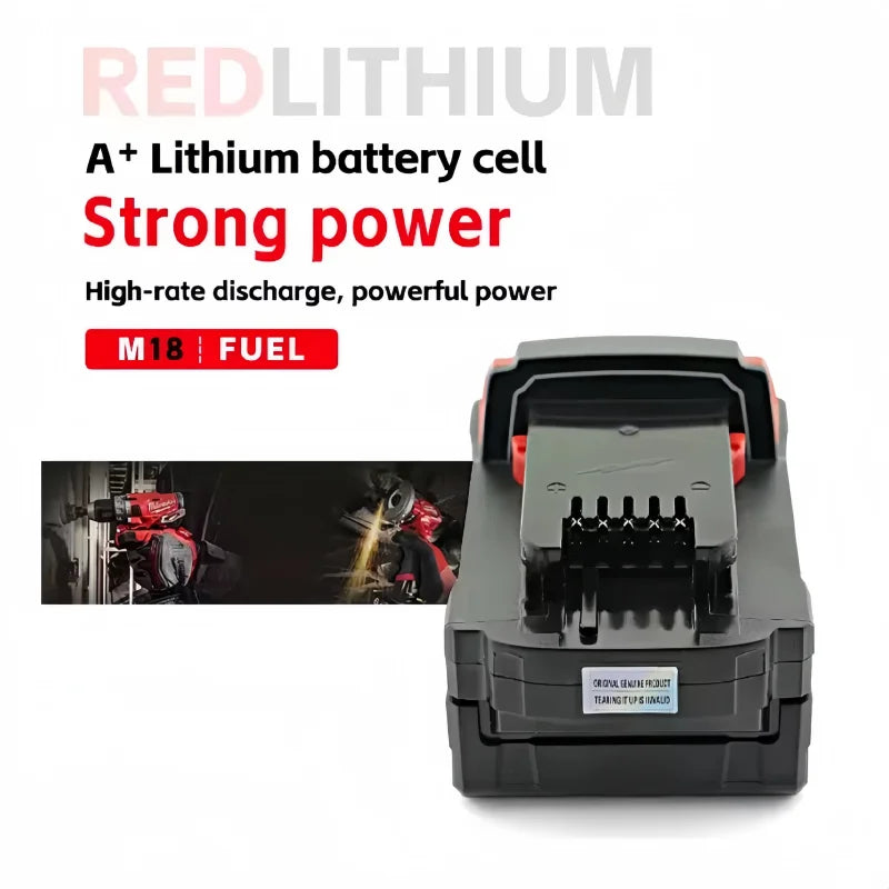 Milwaukee M18 6Ah Replacement Battery – 18V Lithium-Ion Rechargeable for M18 Cordless Power Tools