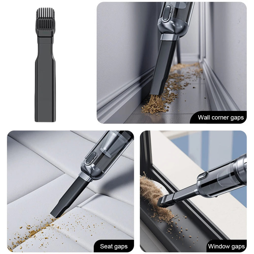 Cordless Car Vacuum – 17kPa Brushless Cleaner & Duster