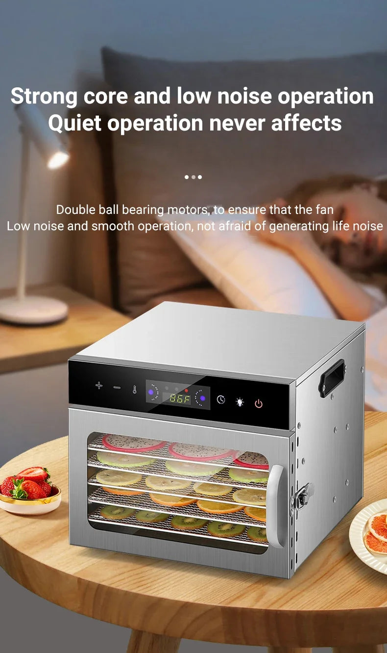6–18 Layer Touch Screen Food Dehydrator — Intelligent Air Drying for Fruits, Meat & Jerky