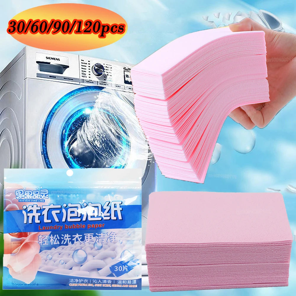 Laundry Anywhere, Anytime — Portable Concentrated Laundry Tablets | 30/60/90/120 Count, Pink & White, Travel-Ready, Long-Lasting Scent