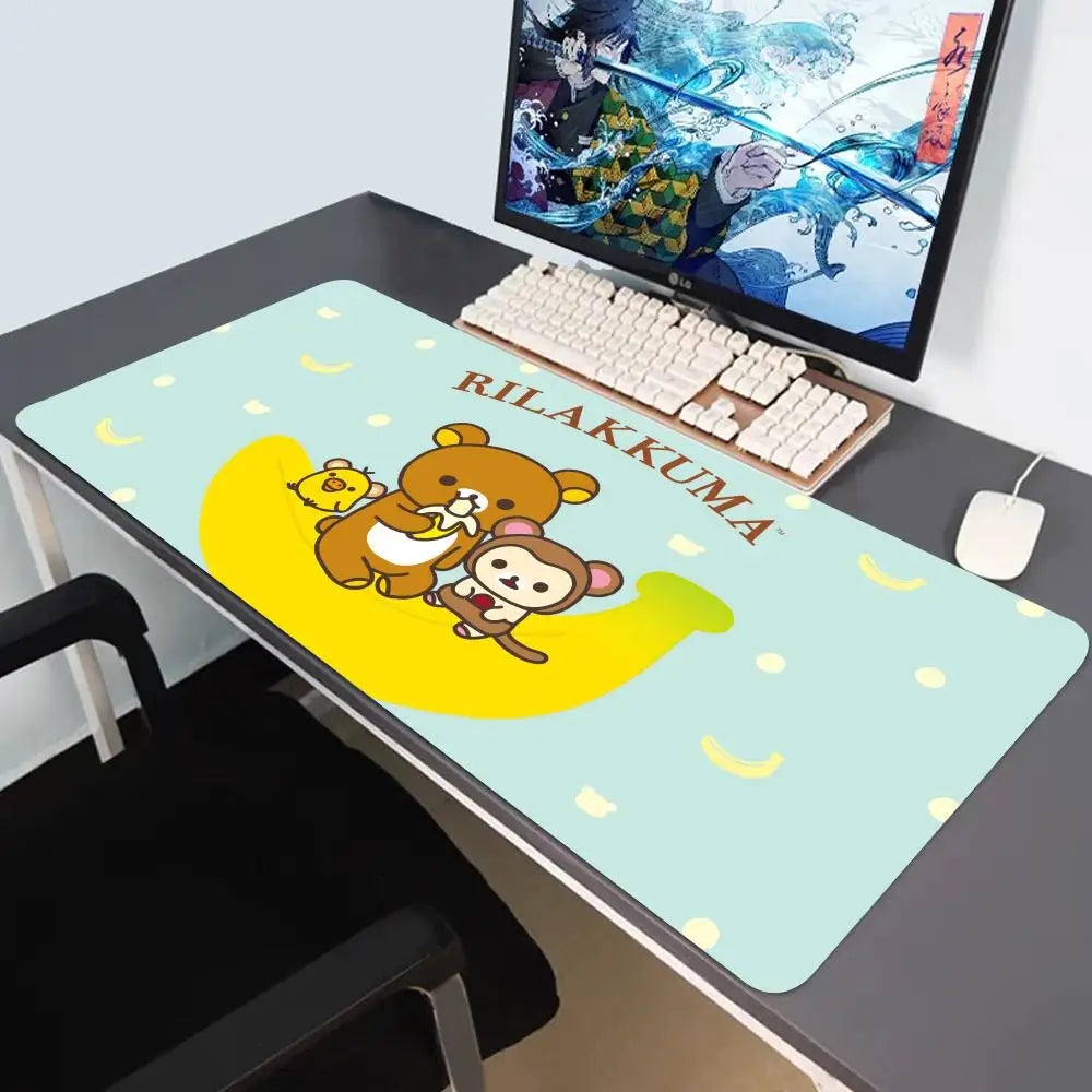 Rilakkuma Anime Gaming Mouse Pad — Large Non-Slip Desk Mat