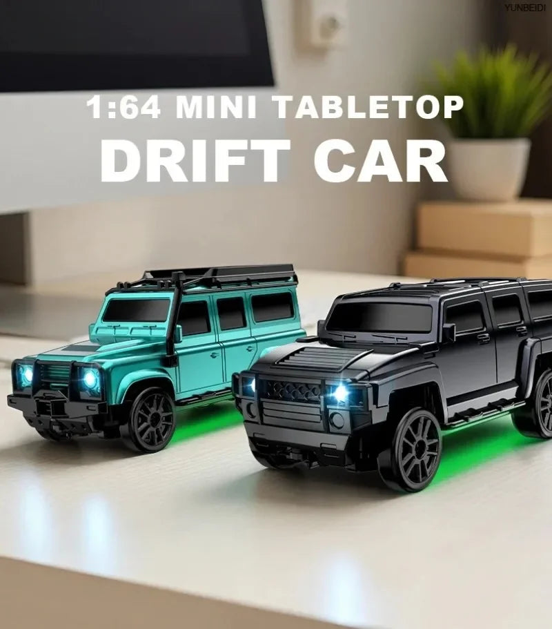 1/64 Scale Mini 4WD RC Drift Racing Car – Type-C Rechargeable Desktop Racer