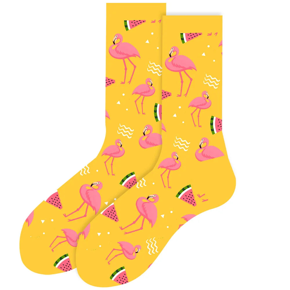 Women's Animal Print Socks – Cotton-Blend Crew