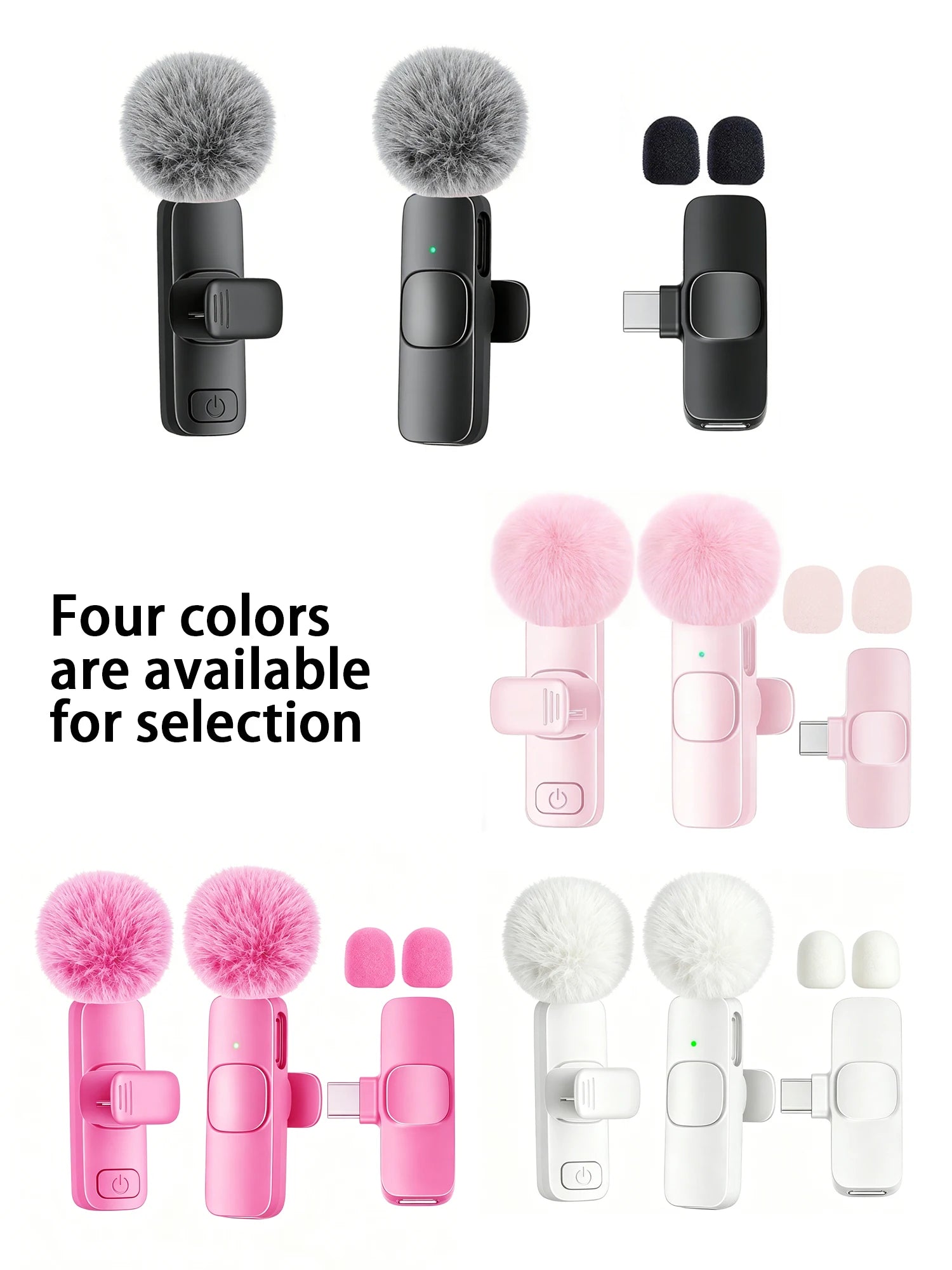 Crystal Clear Audio. Zero Setup. — Wireless Lavalier Microphone | Type-C, Plug & Play, 30m Range, Noise Reduction, 360° Pickup, 4 Colors