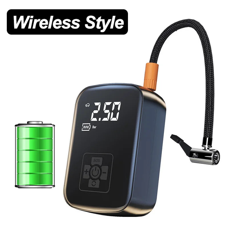 EAFC 150 PSI Tire Inflator, Wired or Rechargeable