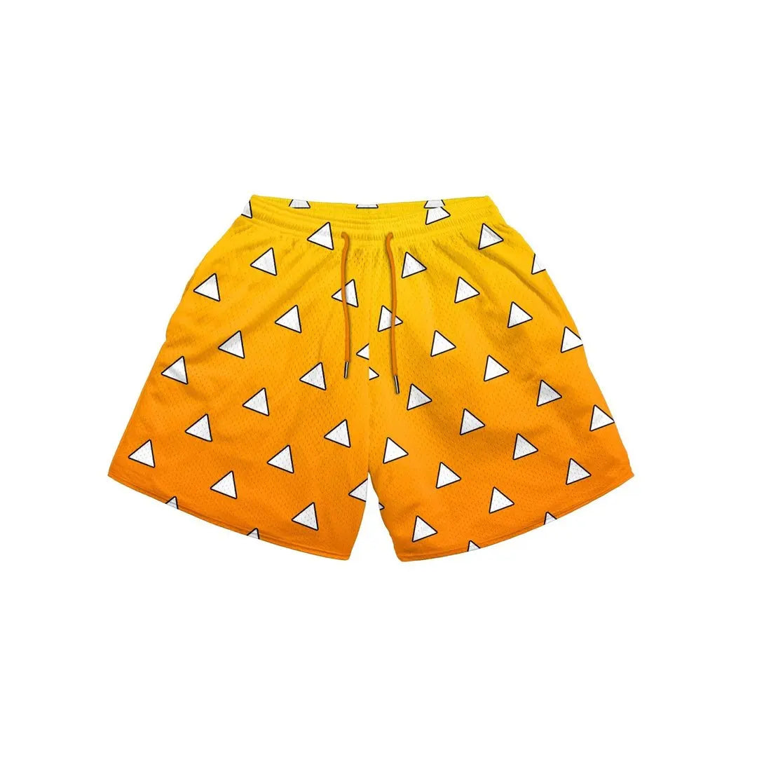 Anime Print Quick-Dry Sport Shorts — Graphic Athletic Shorts