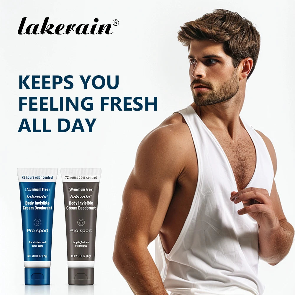 72h Invisible Deodorant Cream for Men 85g – Aluminum-Free