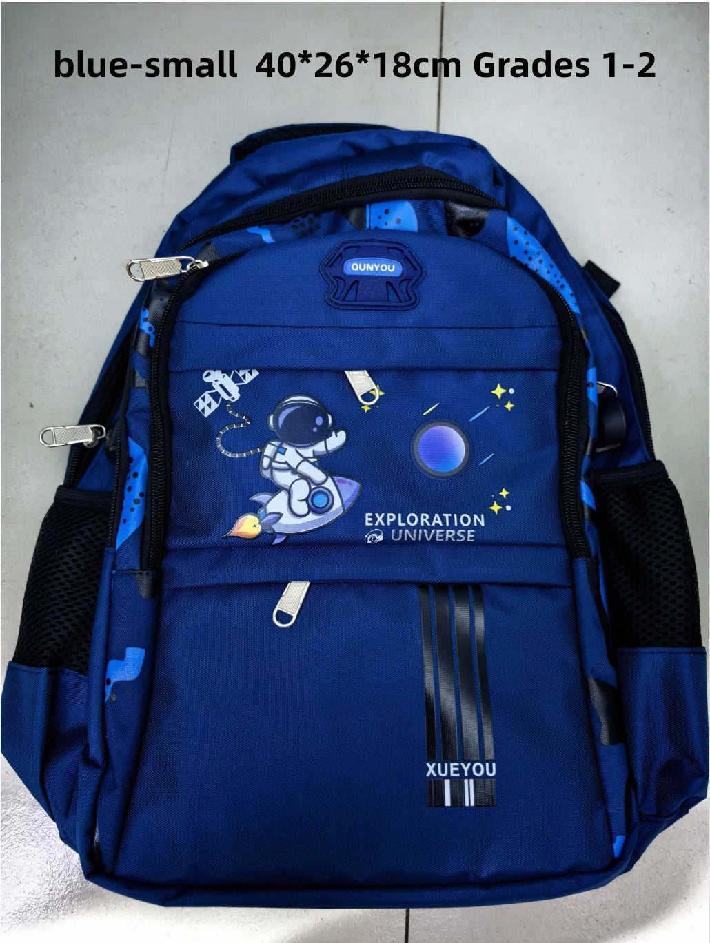 Astronaut Kids School Backpack – Waterproof Oxford Cartoon Book Bag for Boys & Girls Ages 2–16