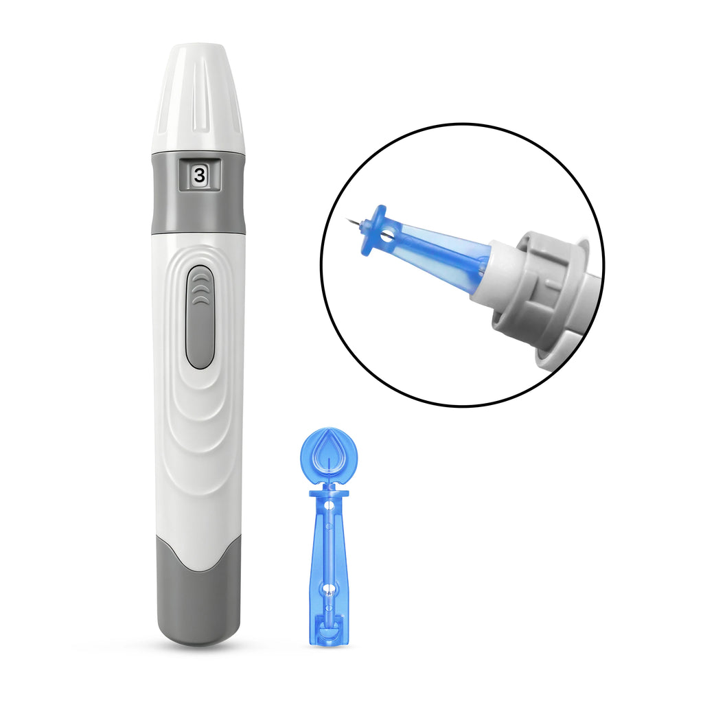 Adjustable Lancet Pen – Blood Sampling Lancing Device for Diabetics with 50 Lancets