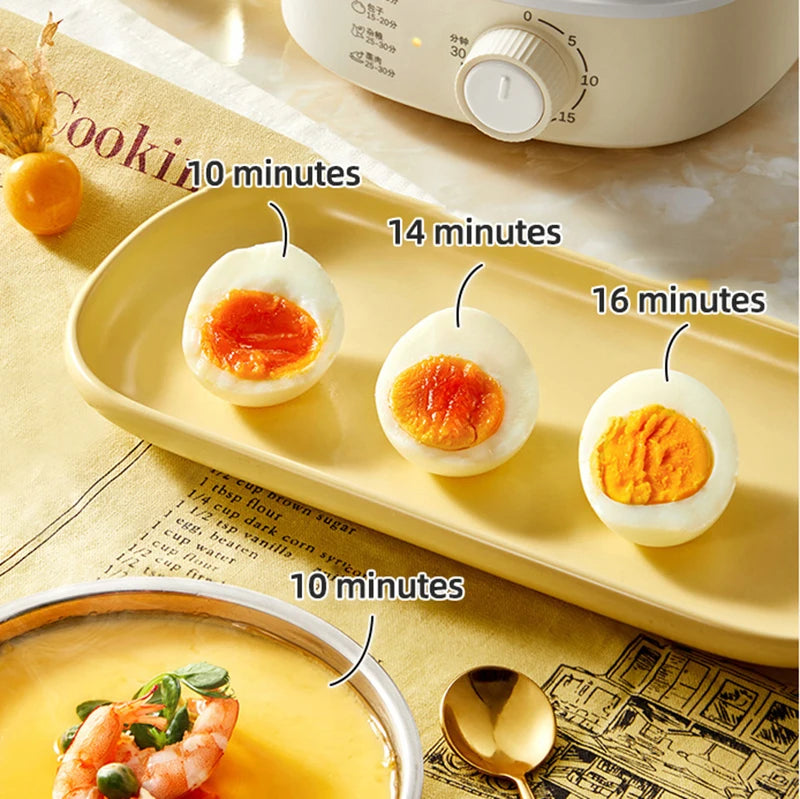 360W Electric Egg Cooker with Timer — Multicooker Steamer