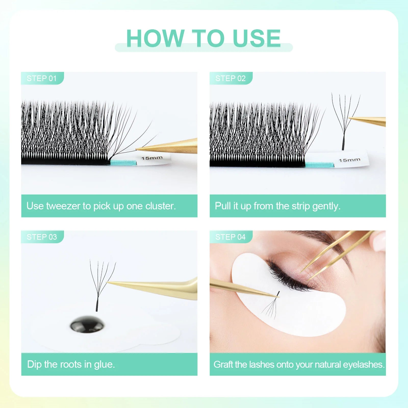 Salon-Perfect Lashes. Every Time. — NAGARAKU W Shape Premade Fan Eyelash Extensions | 3D 4D 5D, C & D Curl, 0.07mm, 8–15mm, Natural Soft Light