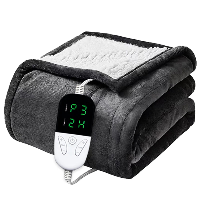 Electric Heated Blanket – Soft Throw with 6 Heating Levels, 4-Hour Auto-Off & Overheat Protection