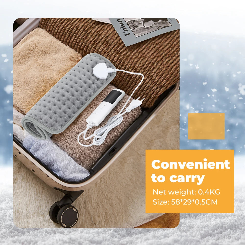 Electric Heating Blanket Mat – Heated Pad for Bed & Sofa, Warm Winter Thermal Blanket, 58x29cm