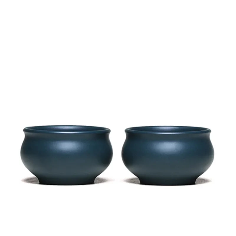 Purple Clay Teacups – Two-Piece 40ml Set