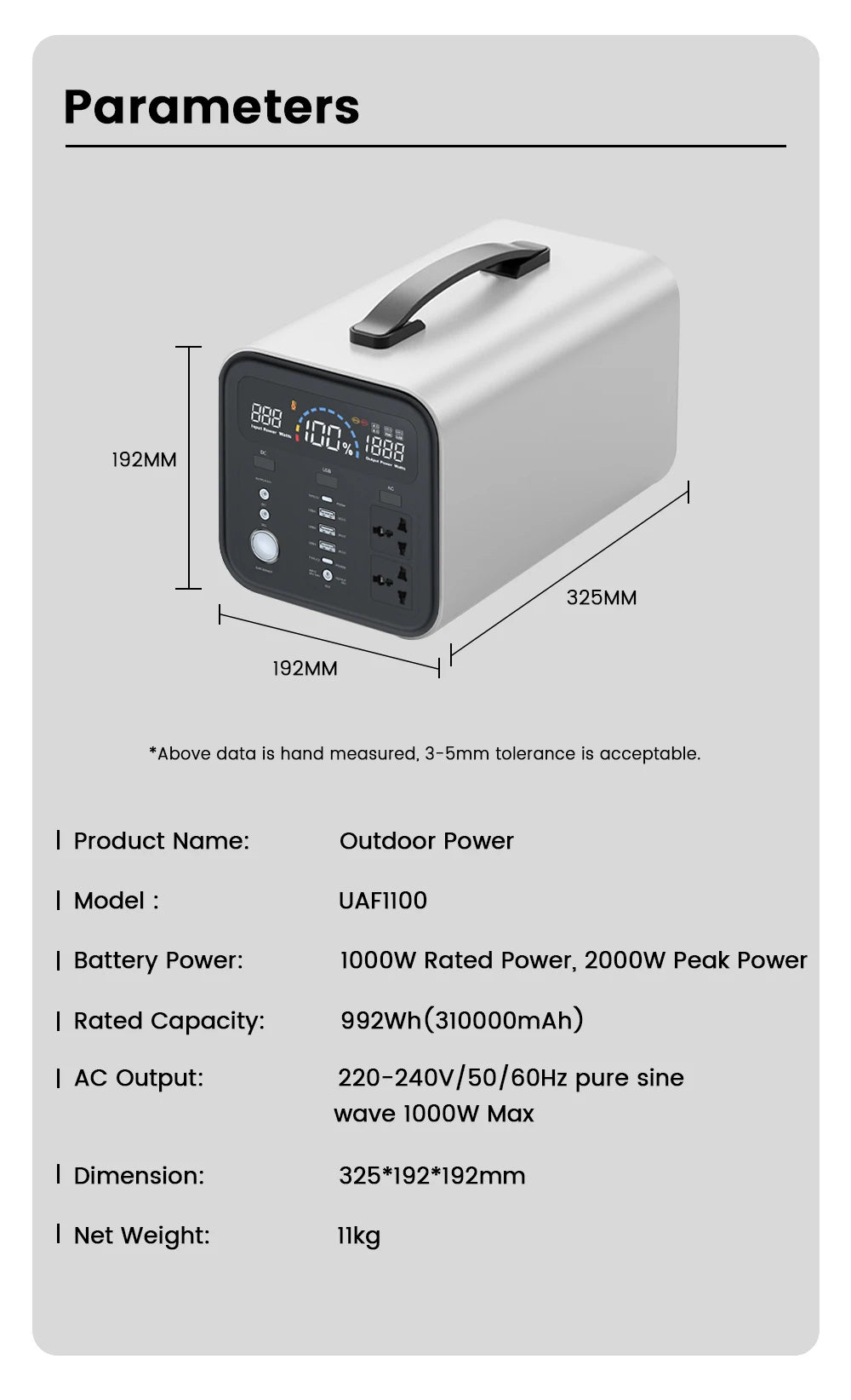 Portable Power Station — 2400W / 1800W / 500W LiFePO4 Solar Generator & Emergency Power Supply