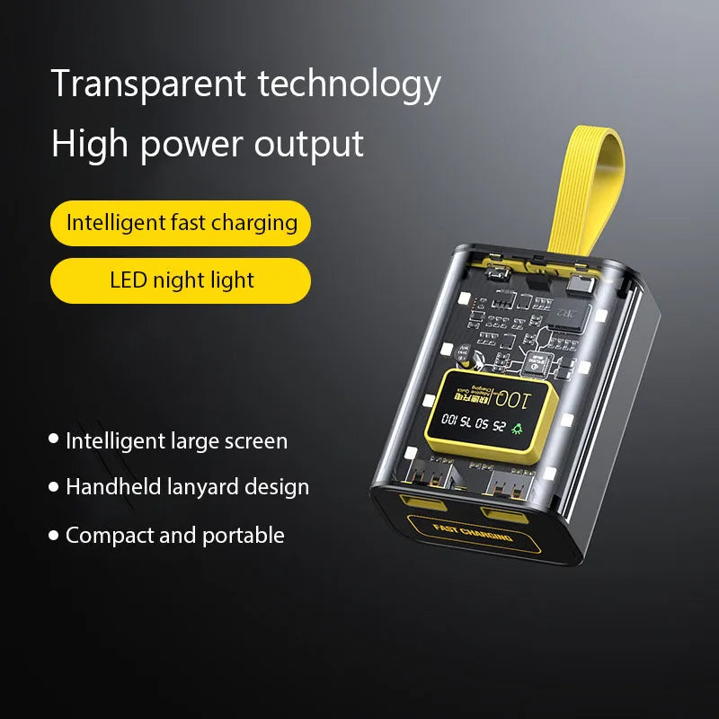 3x18650 DIY Power Bank Case — Dual USB Fast Charge with LED Night Light