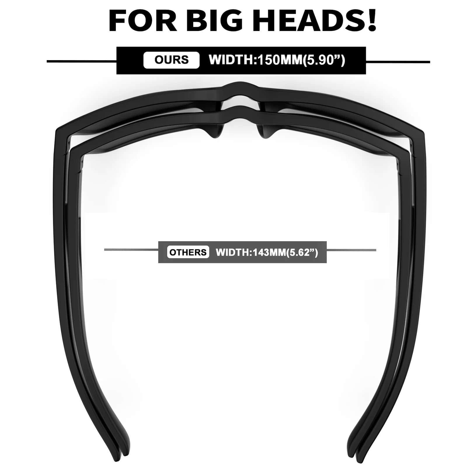 MAXJULI Z87 Oversized UV400 Sunglasses — Wide Fit