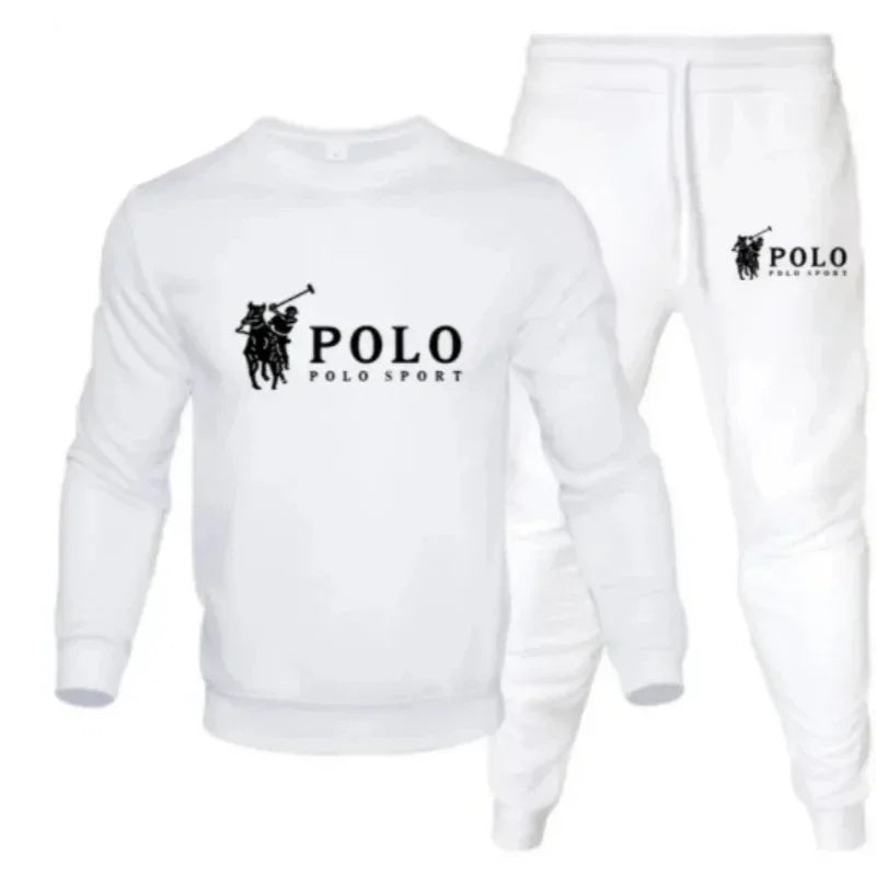Men's Round-Neck Sweatshirt & Jogging Pants Set – Outdoor Fitness Casual Autumn Winter