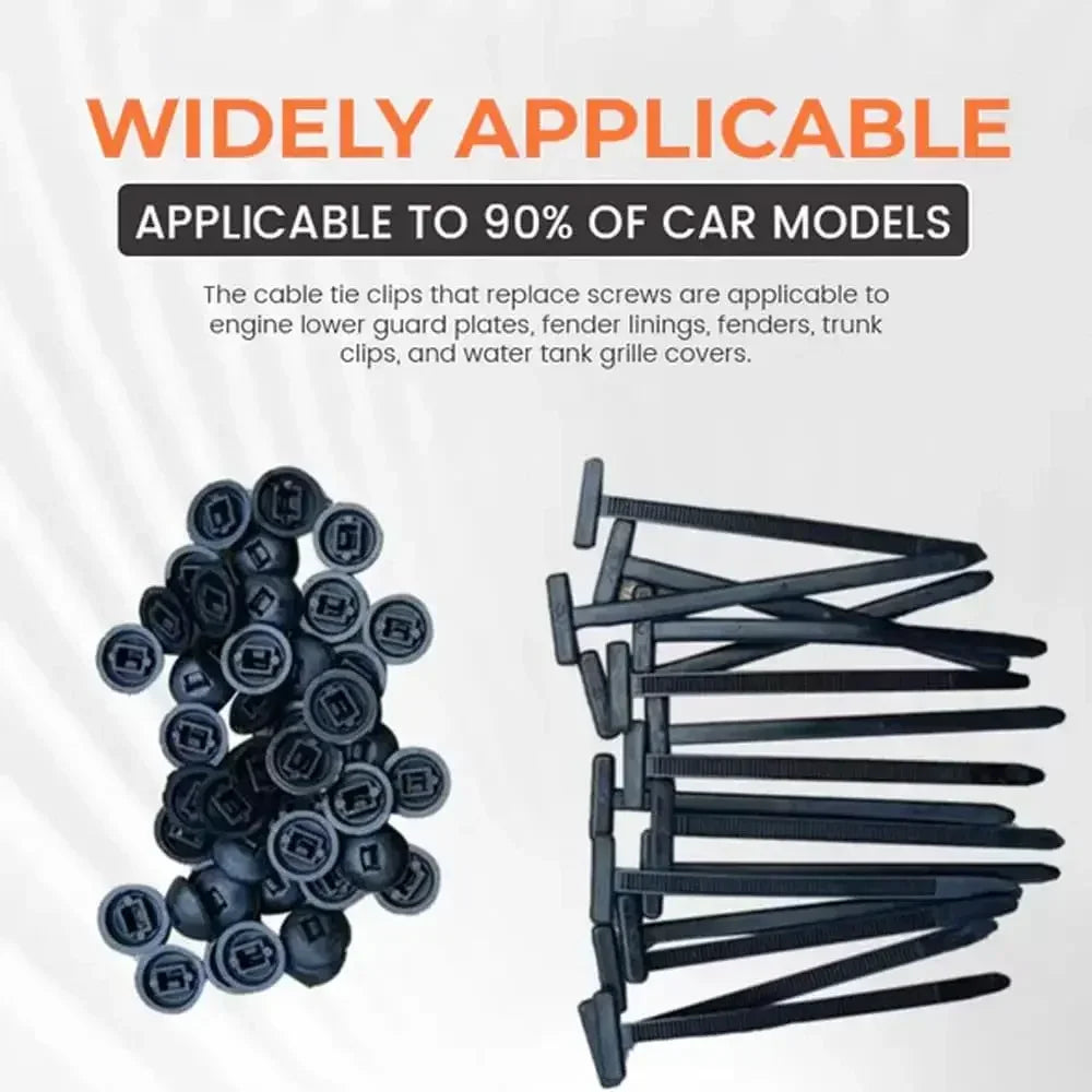 Push. Lock. Done. — ABS Nylon Cable Tie Buckle Clips | Mudguard, Fender & Trunk Lining Fasteners, Self-Locking, 5–200pcs