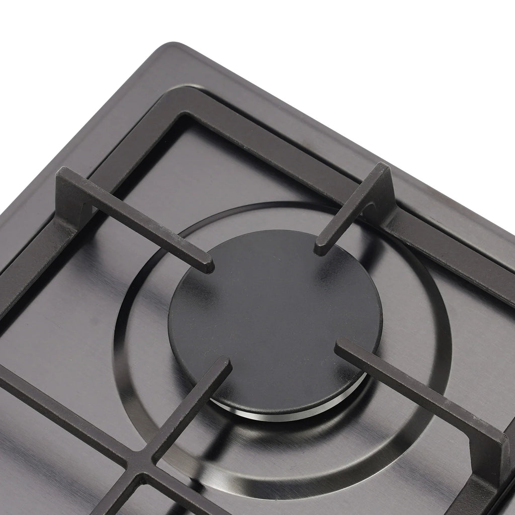 2-Burner Stainless Steel Gas Hob – 3KW + 1.75KW, Portable Countertop or Flush Mounted, 51x31x10cm