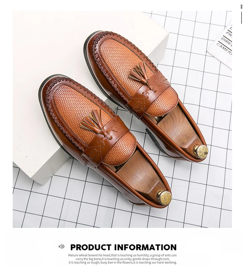 Men's Pointed-Toe Slip-On Dress Loafers