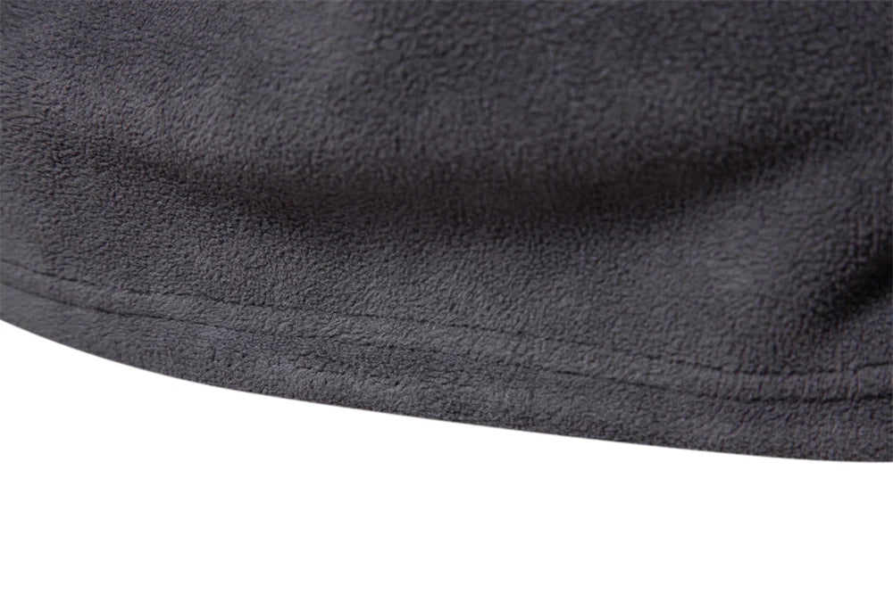 Men's Zip Neck Fleece Pullover Sweatshirt — Quarter-Zip Warm Layering Top
