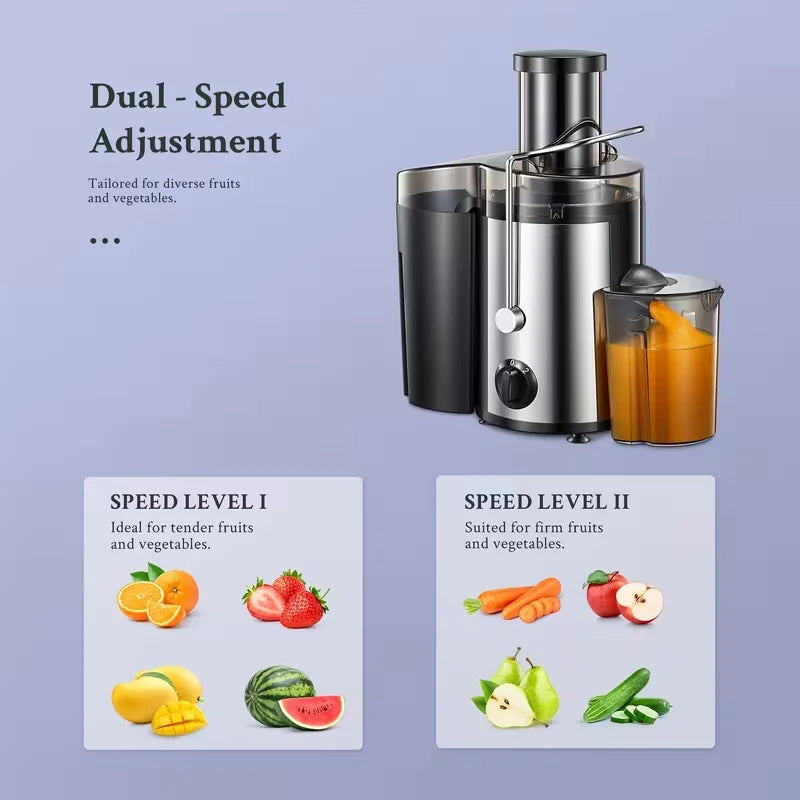 Multifunctional Juicer Blender & Food Processor — 3" Wide Mouth, Easy Clean, High Juice Yield