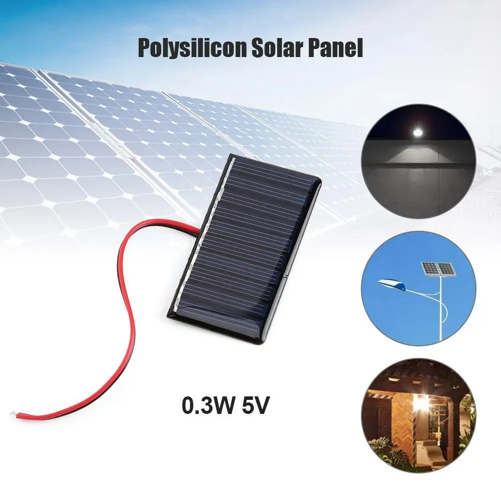 Mini Polysilicon Solar Panel Module – 0.3W to 5W DIY Solar Battery Charger for Garden Lights & Pumps