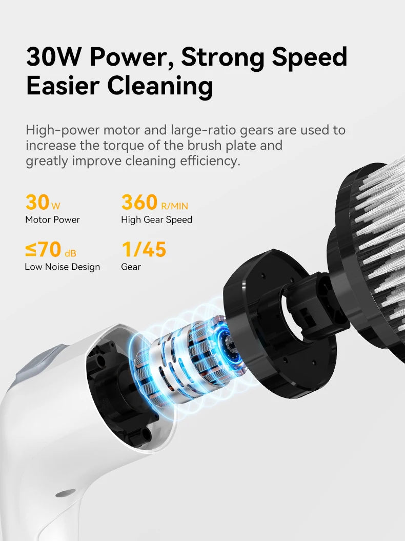 Cordless Electric Cleaning Brush – 7-Piece Spin Scrubber Kit for Bathroom, Kitchen & Shower