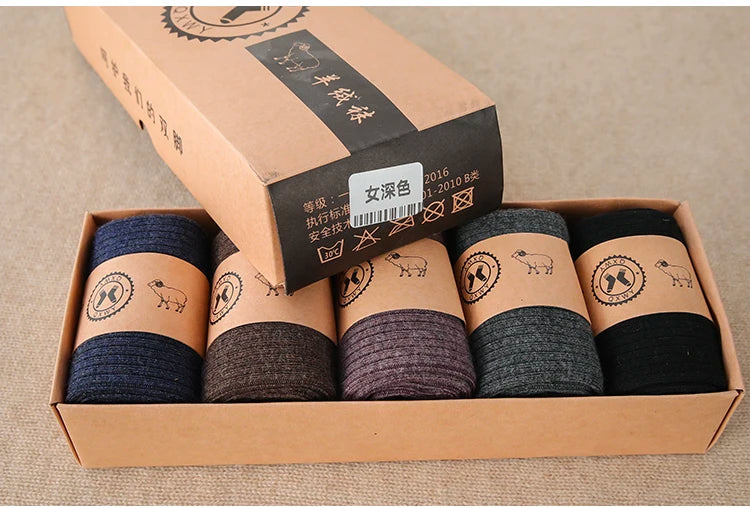 Thick Wool-Blend Mid-Calf Boot Socks