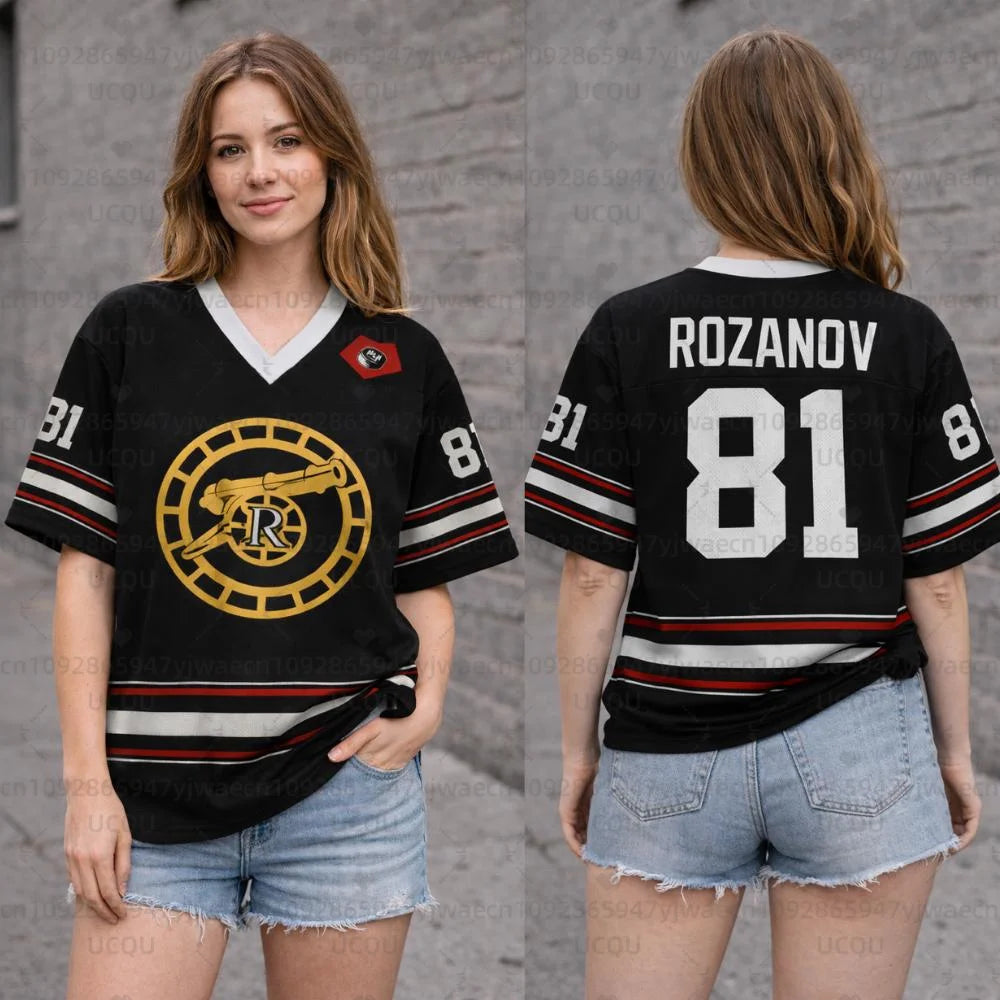 Heated Rivalry Hockey Jersey T-Shirt — Rozanov & Hollander Unisex Fan Tee