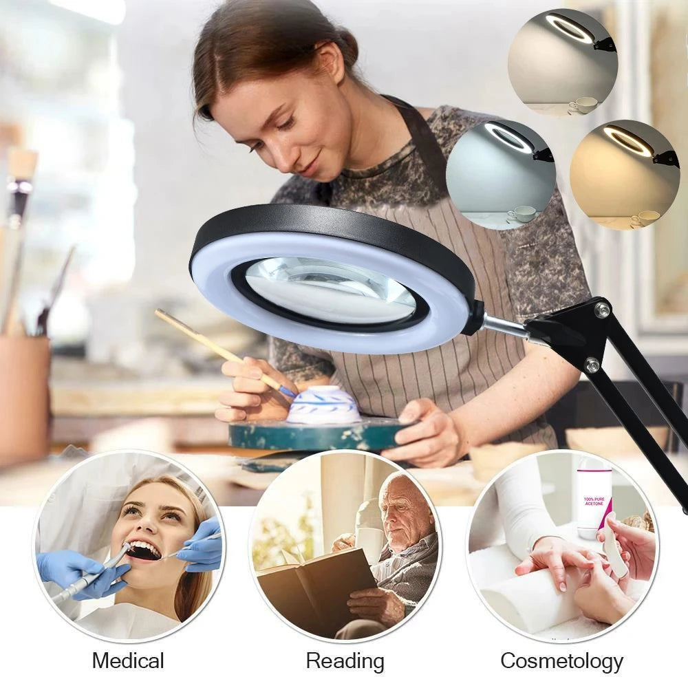 72-LED Illuminated Magnifier with 3-Color Lighting